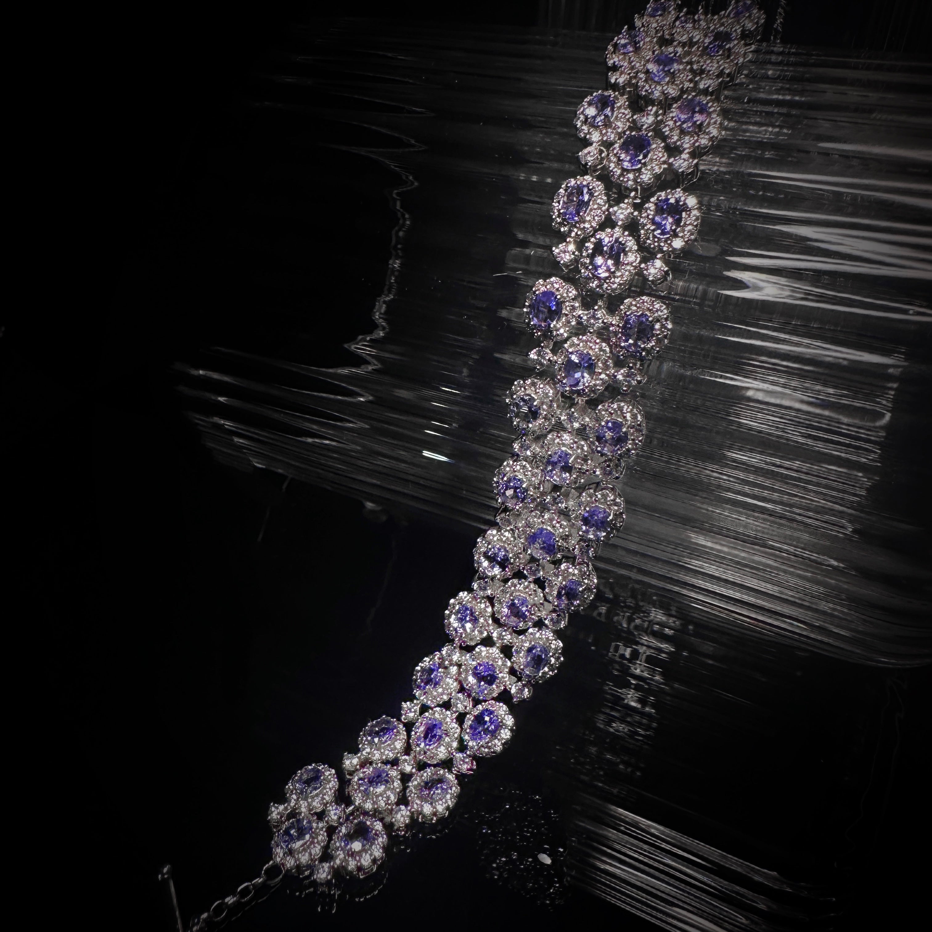 5x7mm Purple Oval Tanzanite Bracelet