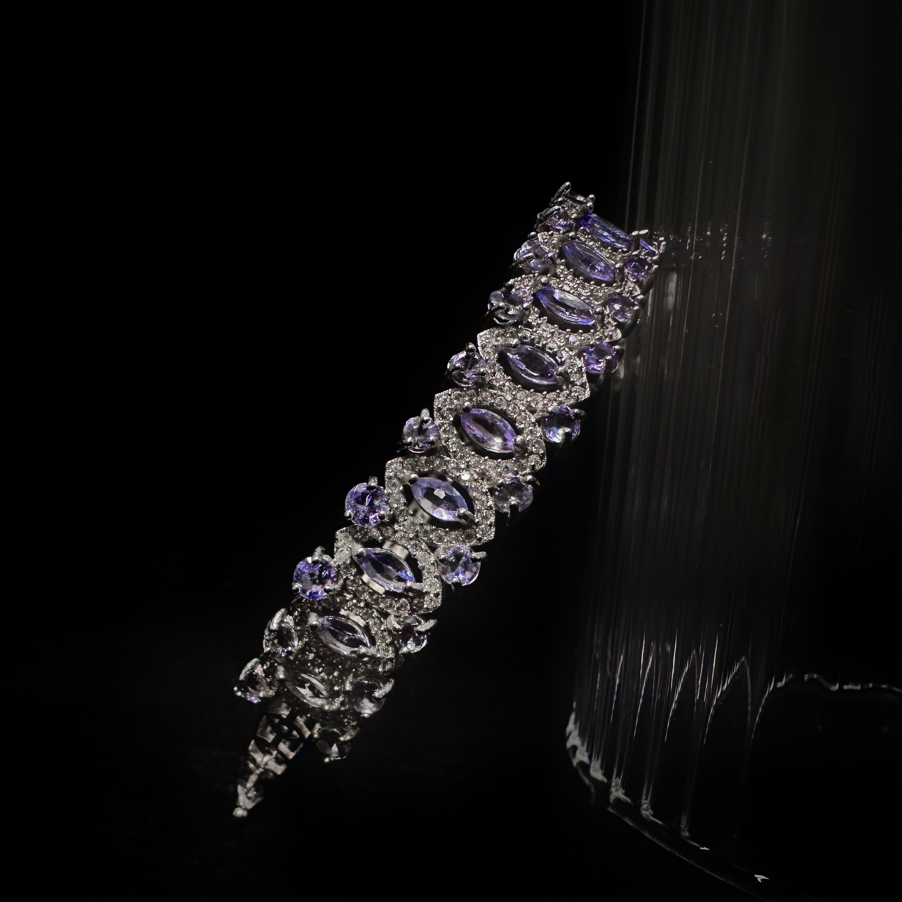 2x4mm Purple Oval Tanzanite Bracelet