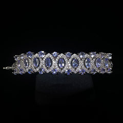 2x4mm Purple Oval Tanzanite Bracelet